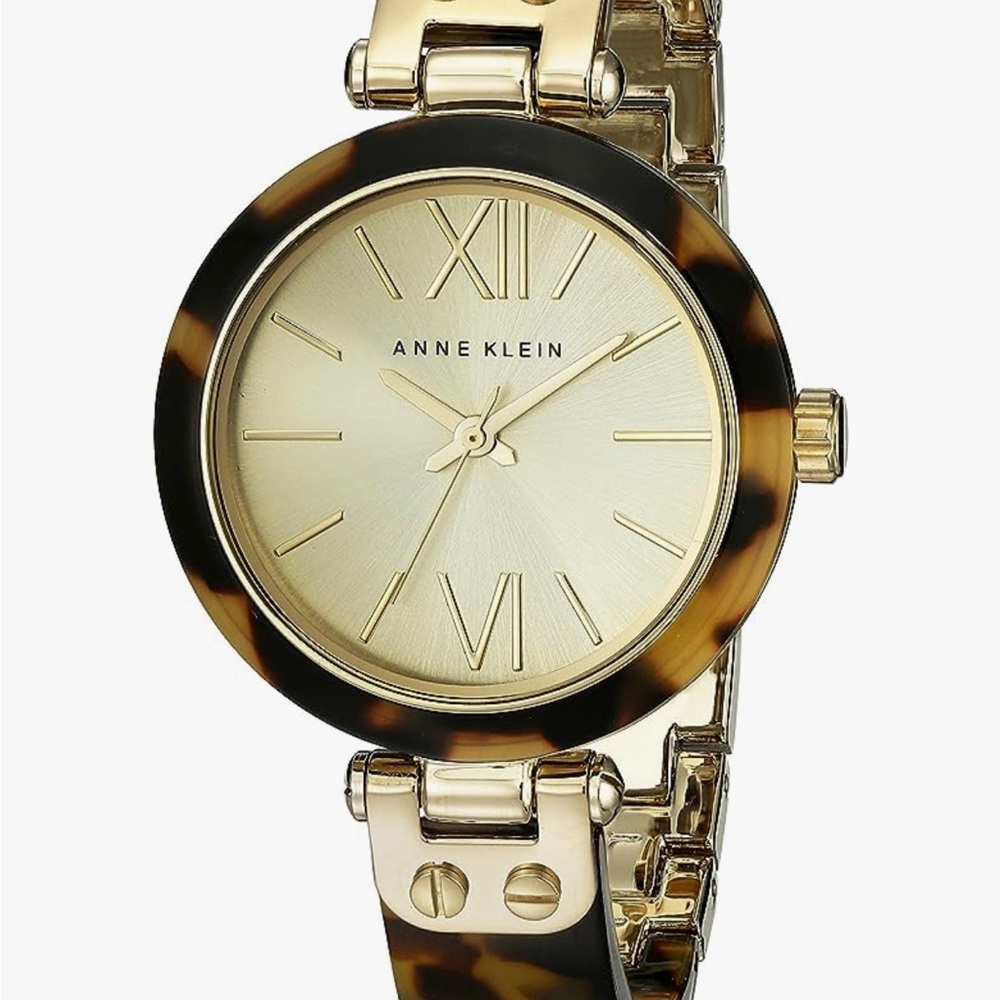 Anne Klein tortoise shell style watch, classic